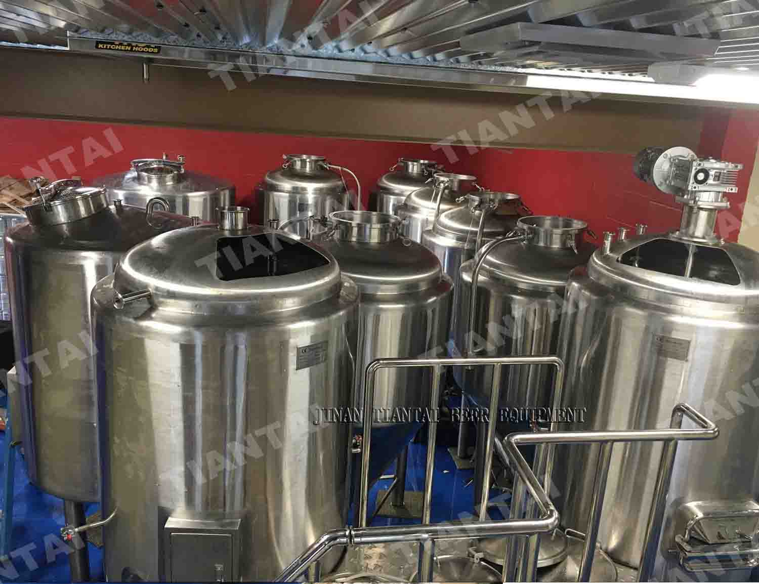 400L brewery system after installation